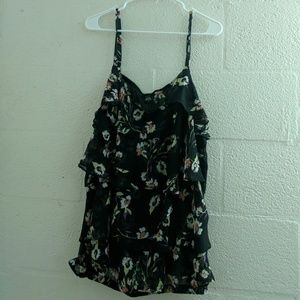 Torrid floral ruffle layered top